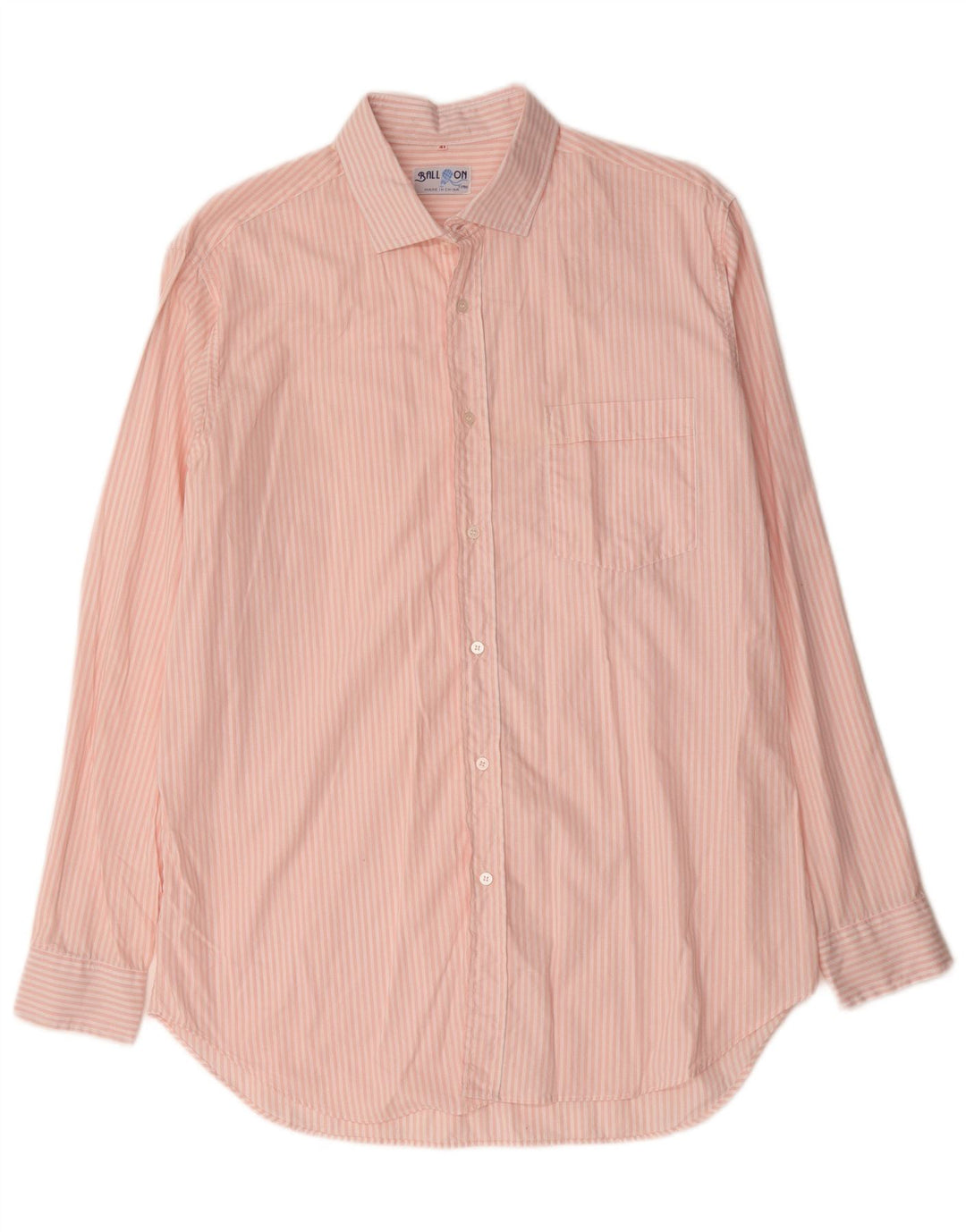 Camicia da uomo Balloon Taglia 41 Cotone a righe rosa medio