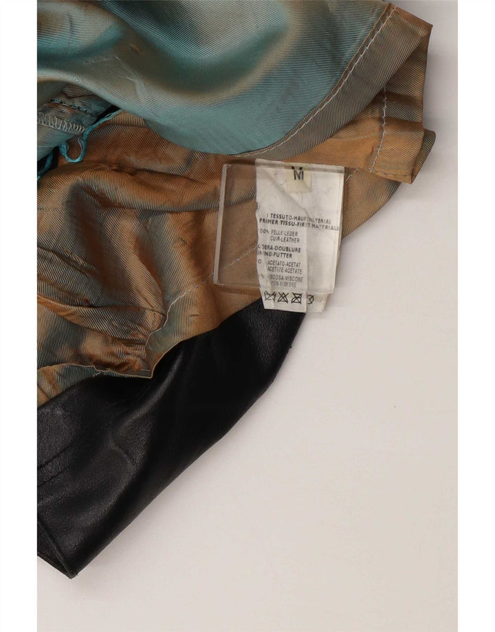 Gonna in pelle vintage da donna media W28 nera