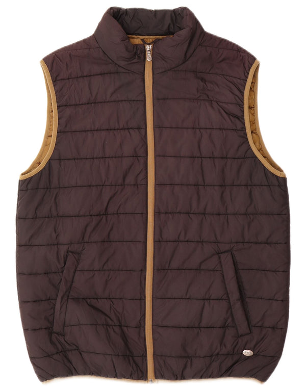 Lotto Mens Padded Gilet UK 42 XL Brown Polyester Sports