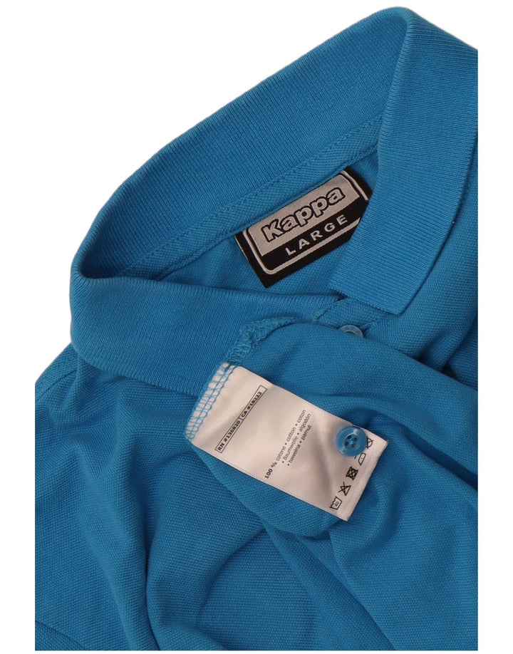 Polo Kappa Uomo Large Blu In Cotone