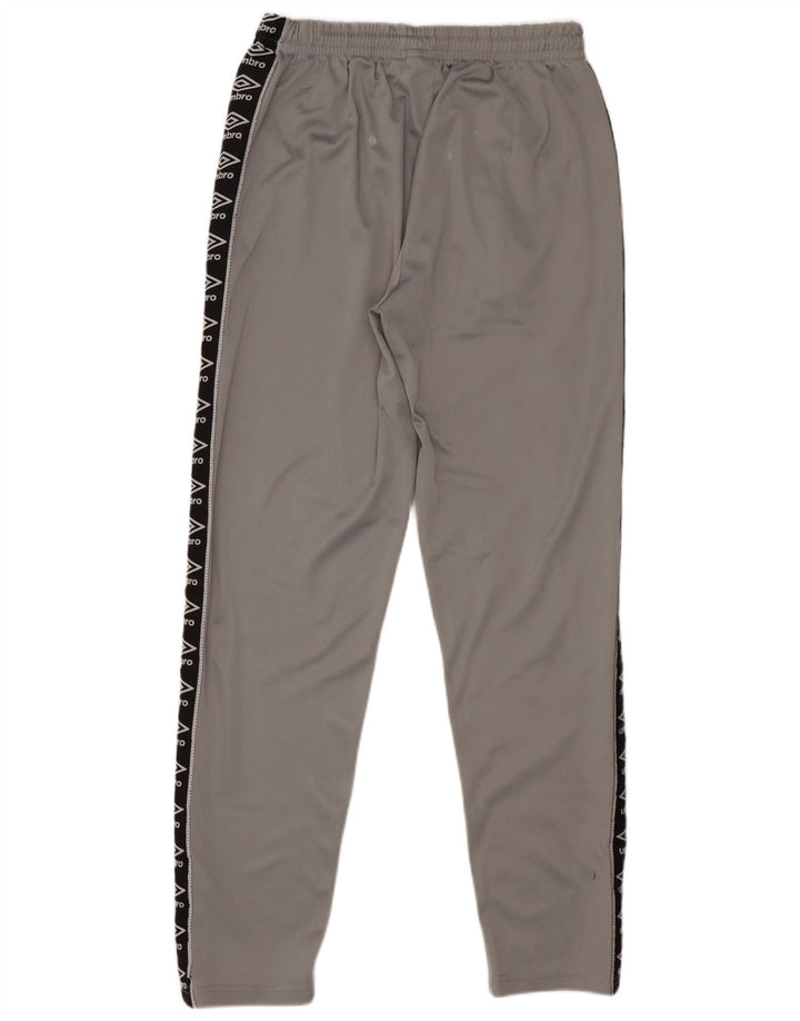 Pantaloni da tuta con grafica da uomo Umbro Large in poliestere color block grigio