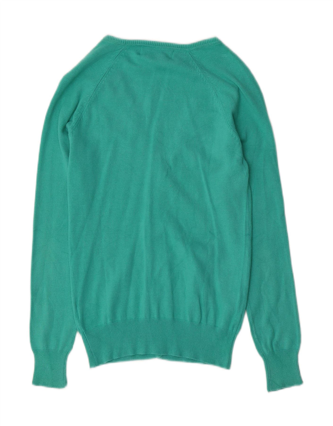 Maglione cardigan da donna Zara UK 10 piccolo cotone turchese