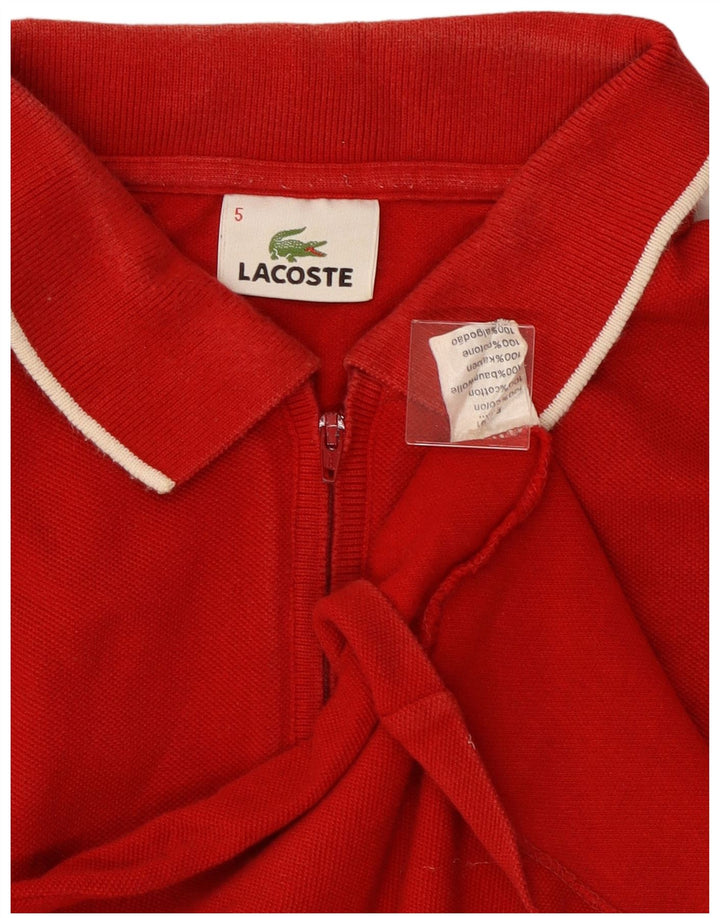 Polo da uomo LACOSTE taglia 5 grande in cotone rosso