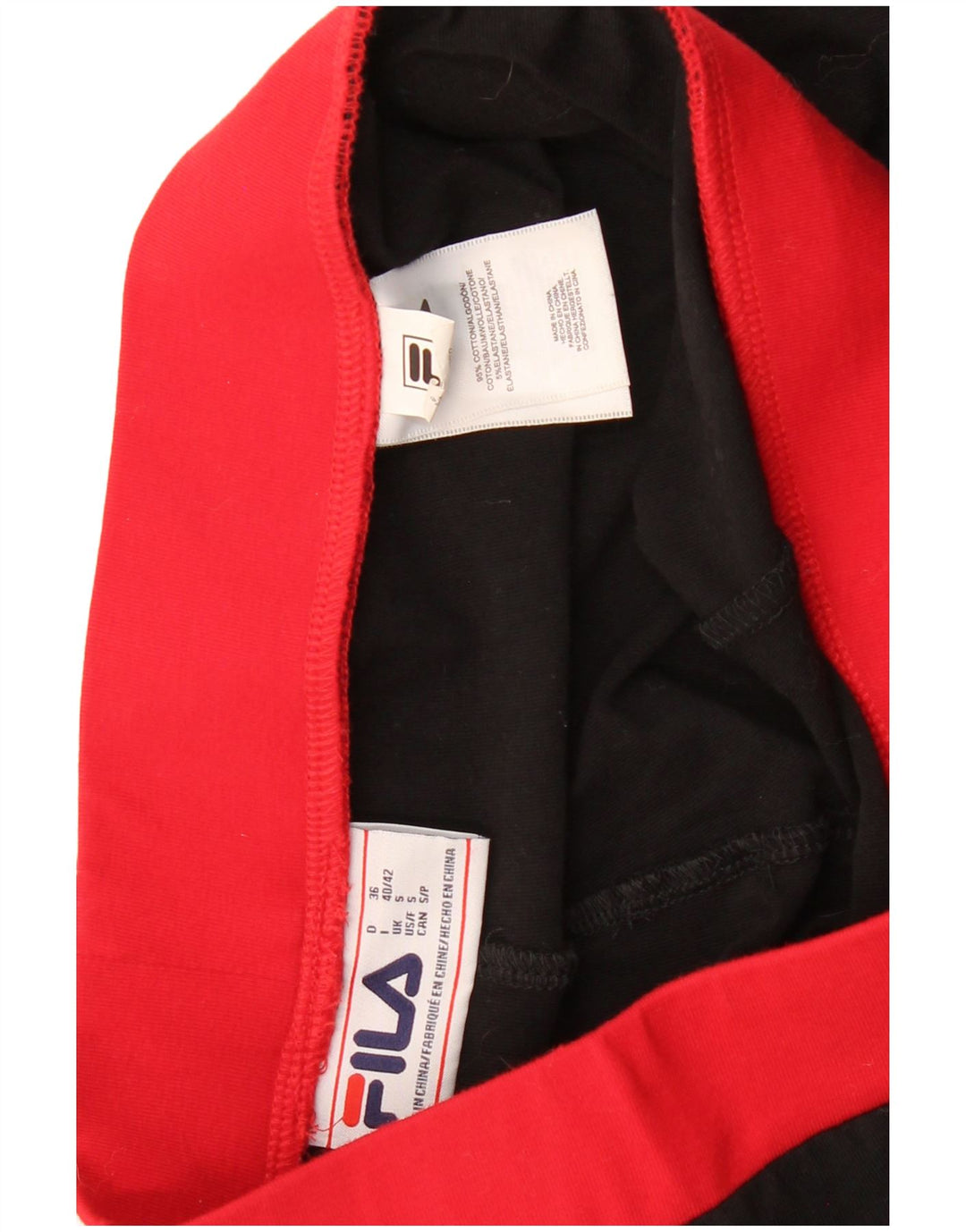 Leggings grafici da donna Fila UK 8 piccoli cotone nero
