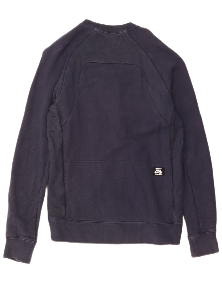 Felpa grafica da uomo Nike Felpa media in cotone blu navy