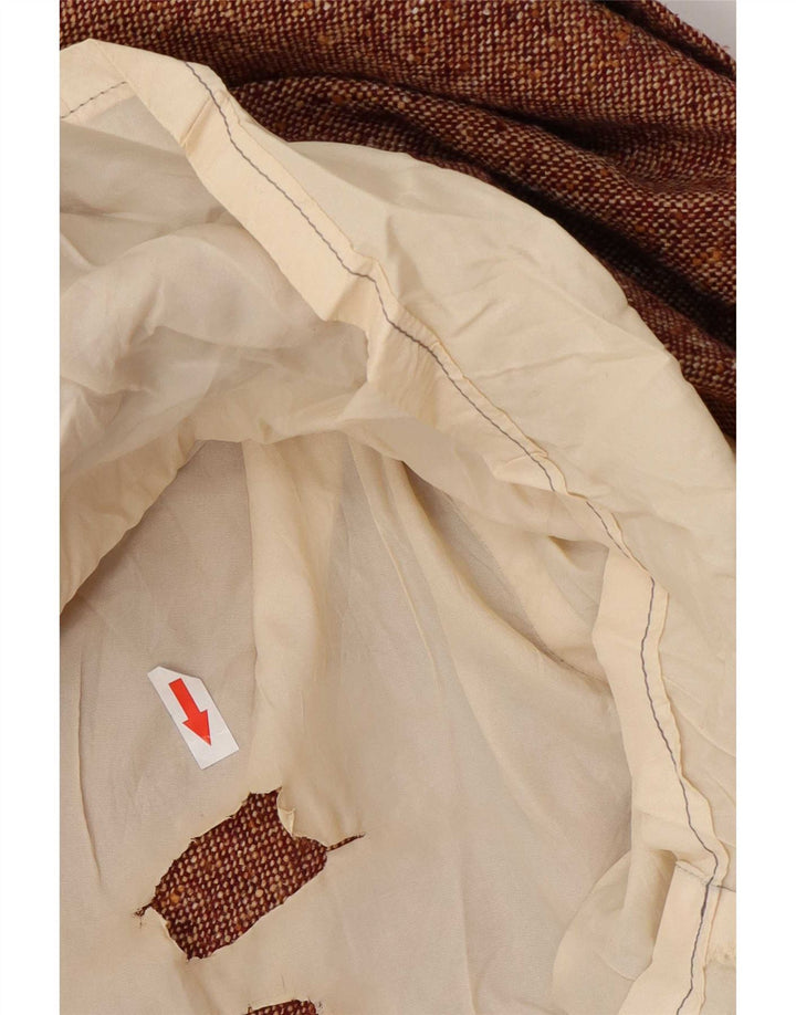 Gonna a trapezio da donna vintage media W30 Marrone screziato