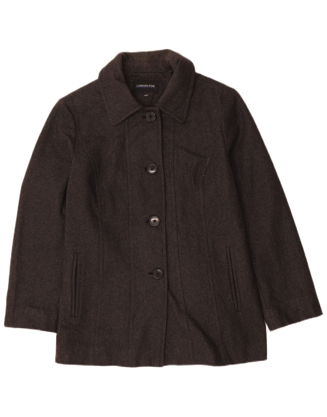 Cappotto da donna London Fog UK 18 XL in lana grigia