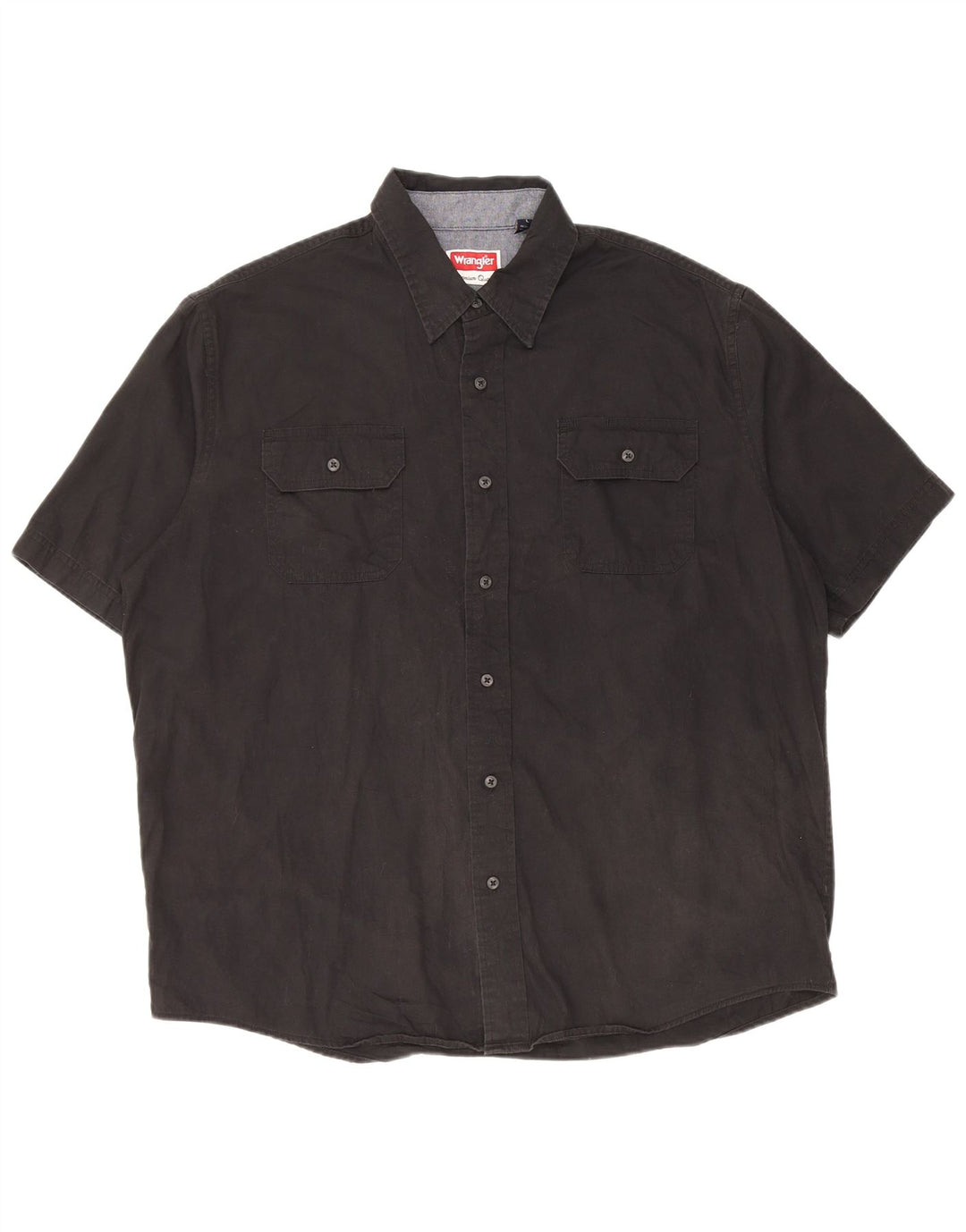 Camicia a maniche corte da uomo Wrangler grande in cotone nero