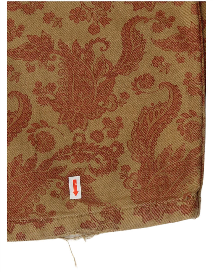 Pantaloni casual larghi da donna Zara medi W28 L30 marrone Paisley