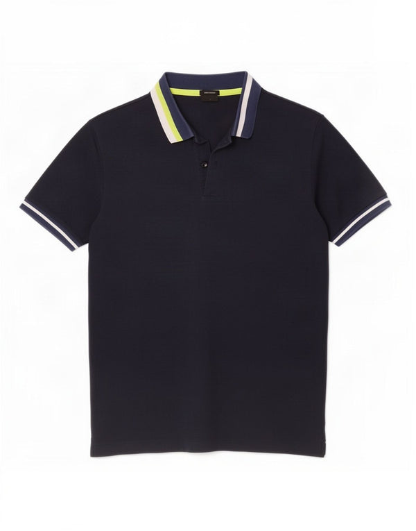 Hugo Boss Mens Polo Shirt Small Navy Blue Cotton