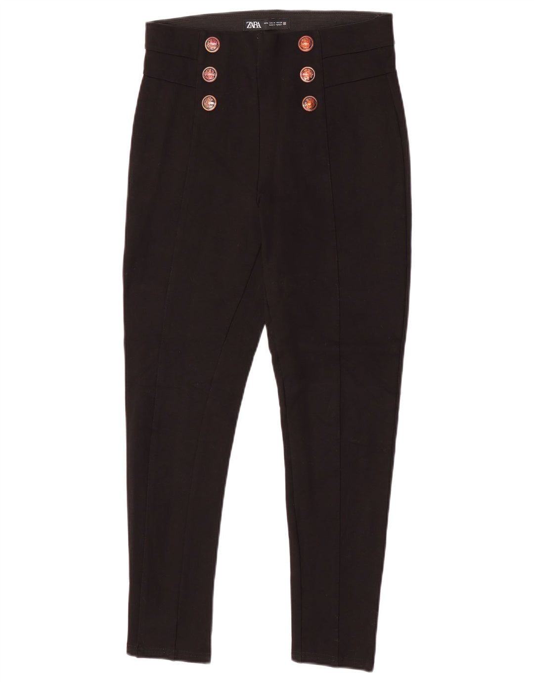 Pantaloni casual slim da donna Zara medi W28 L25 neri
