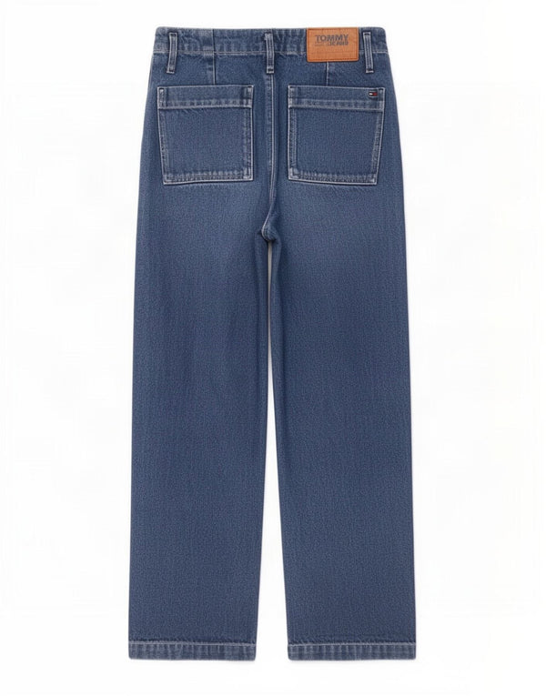 Jeans affusolati a vita alta da donna Tommy Hilfiger W25 L26 Blu