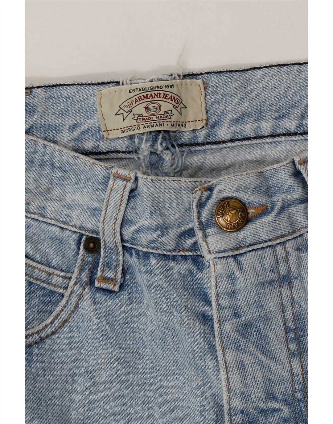 Gonna in denim da donna Armani W26 piccola blu