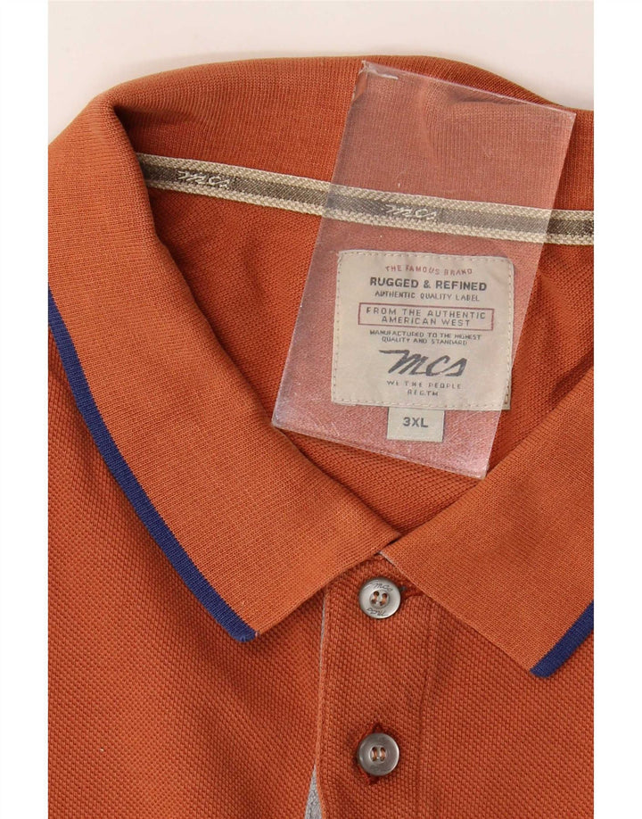 Polo da uomo Marlboro Classics 3XL a righe marroni