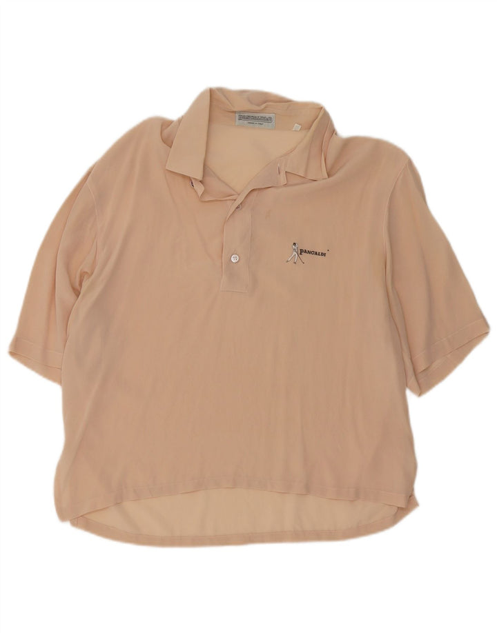 Camicia a maniche corte da uomo Pancaldi & B taglia 15 1/2 39 Beige medio