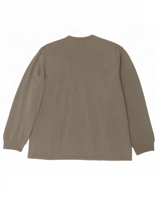 Dkny Felpa grafica da uomo Maglione grande cotone grigio