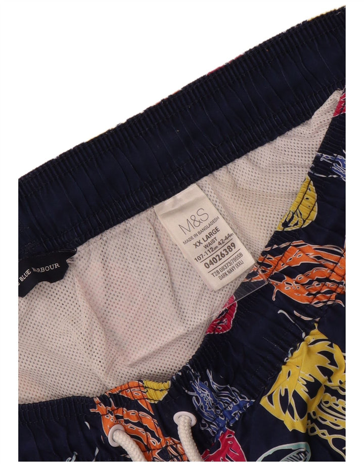 Pantaloncini da bagno Marks & Spencer da uomo Blue Harbour 2XL Blu navy