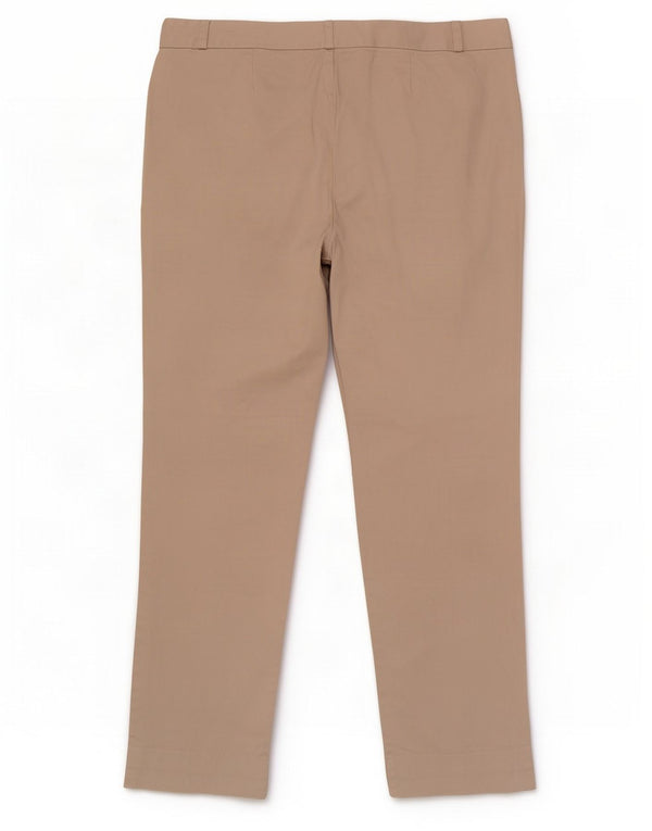 Marks & Spencer Womens Slim Casual Trousers UK 14 Medium W32 L27 Beige