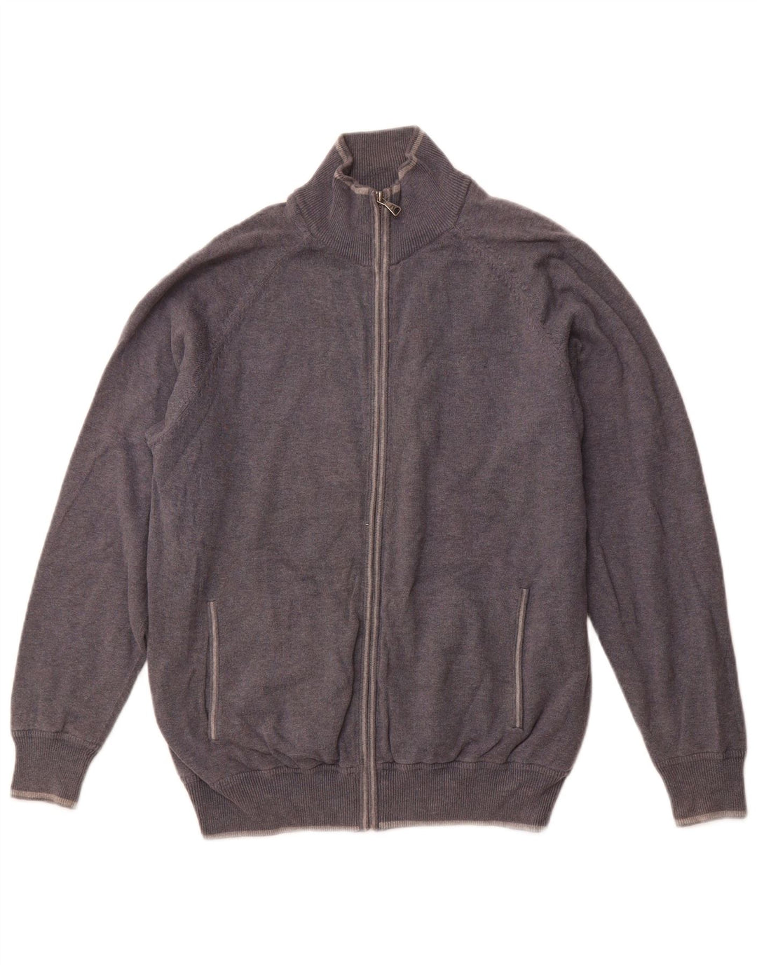Maglione cardigan da uomo Marks & Spencer in cotone grigio medio