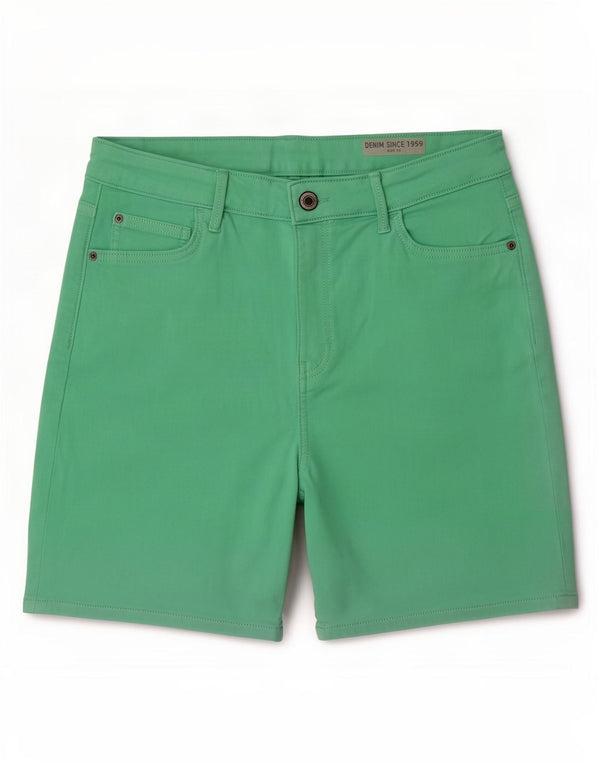 Pantaloncini di jeans da donna Marks & Spencer UK 14 Large W32 Cotone verde