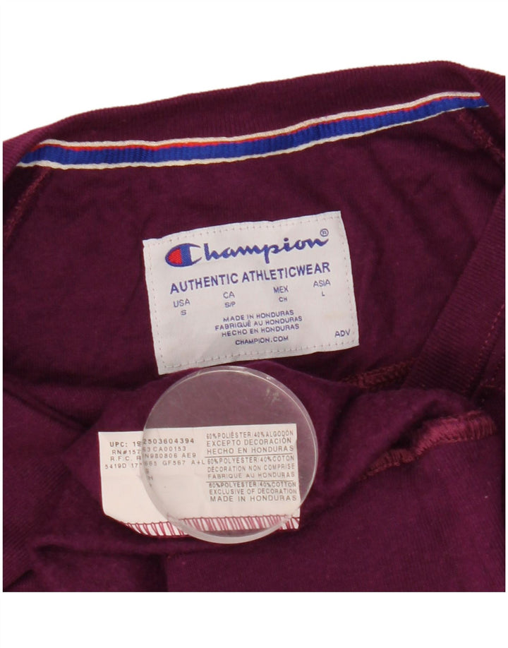 Felpa oversize con grafica da donna Champion, maglione UK 10 piccolo viola