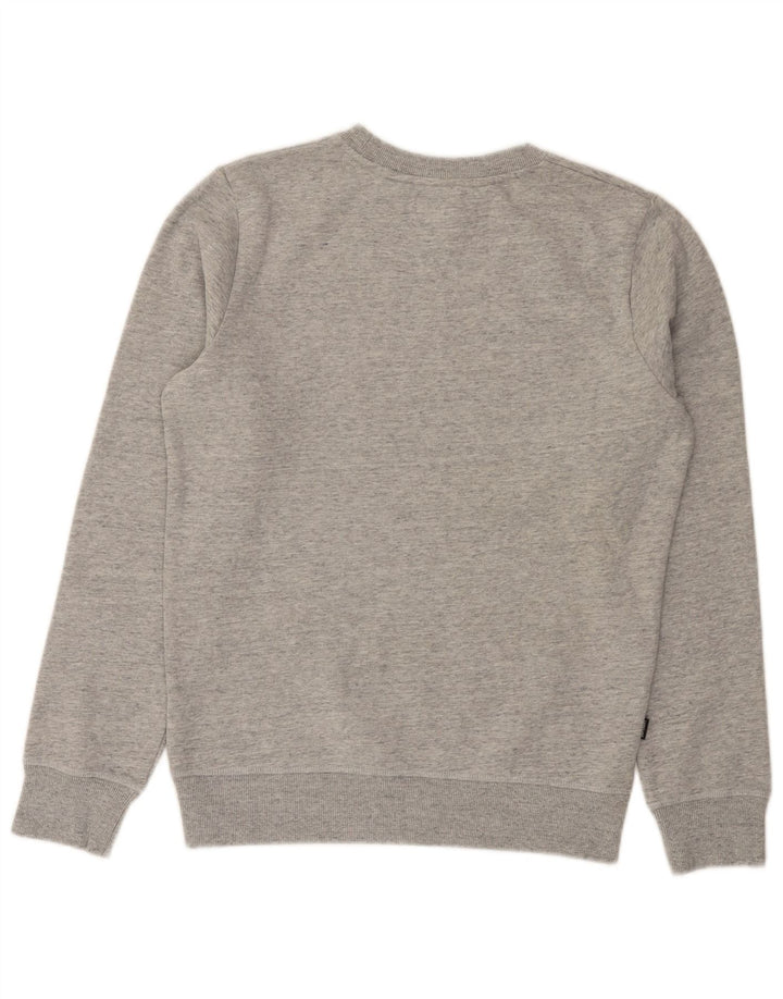 Felpa da uomo Superdry Maglione in cotone chiazzato grigio medio