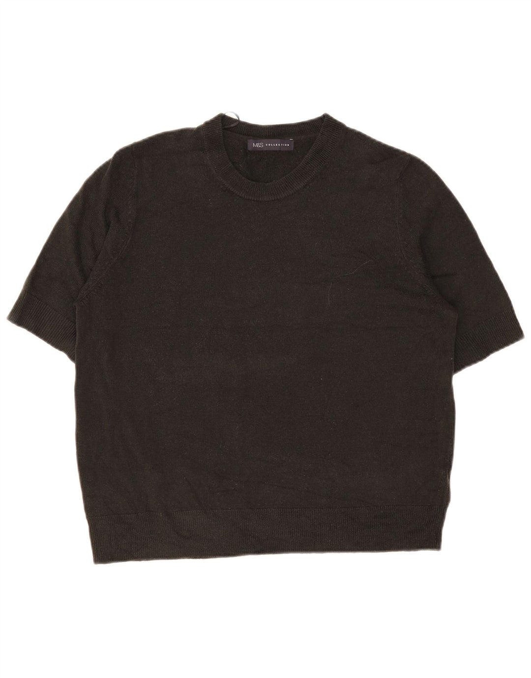 Maglione maglione girocollo da donna Marks & Spencer UK 16 grande nero