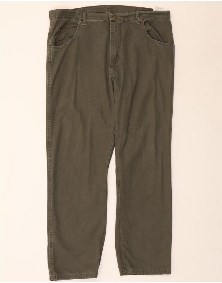 Pantaloni casual dritti da uomo WRANGLER W40 L30 cotone kaki