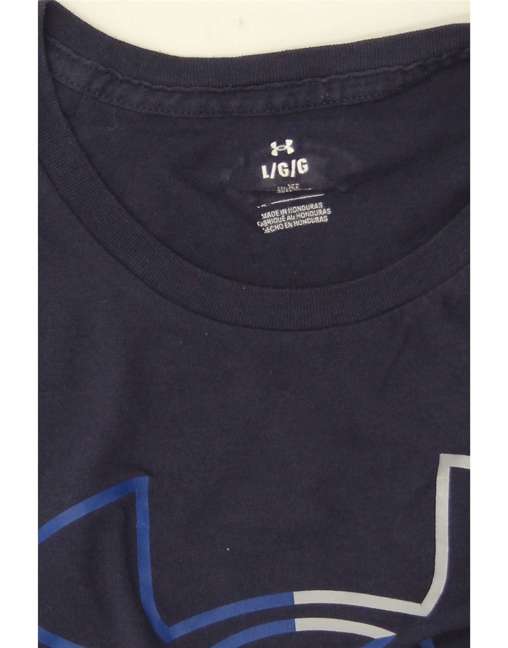 Maglietta grafica da uomo Under Armour Top Large Blu Navy