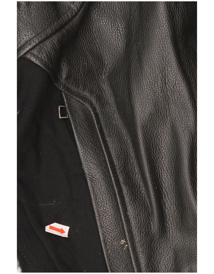 Giacca in pelle Revit Graphic Moto Racer da uomo taglia 54 grande in pelle nera