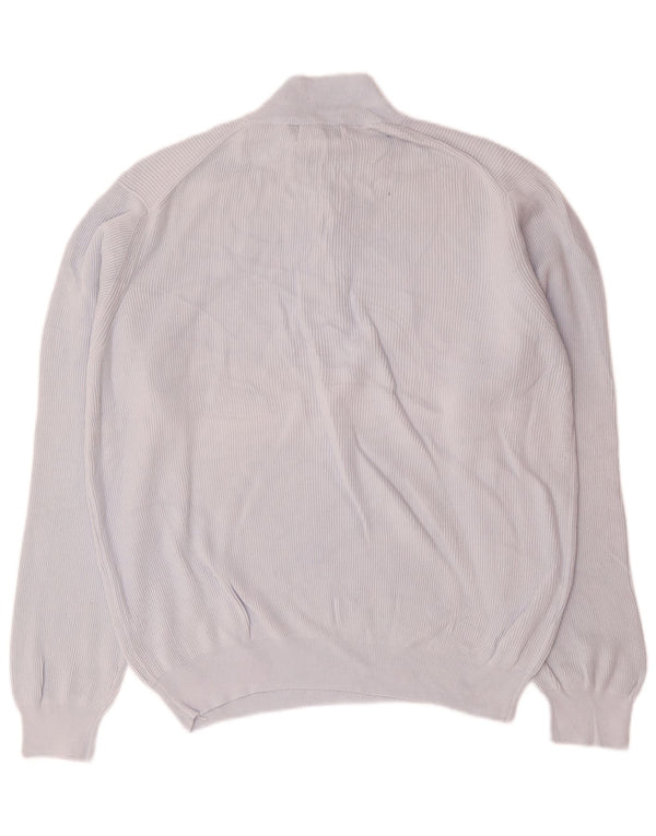 Maglione da uomo Boggi con collo a bottoni, grande cotone blu