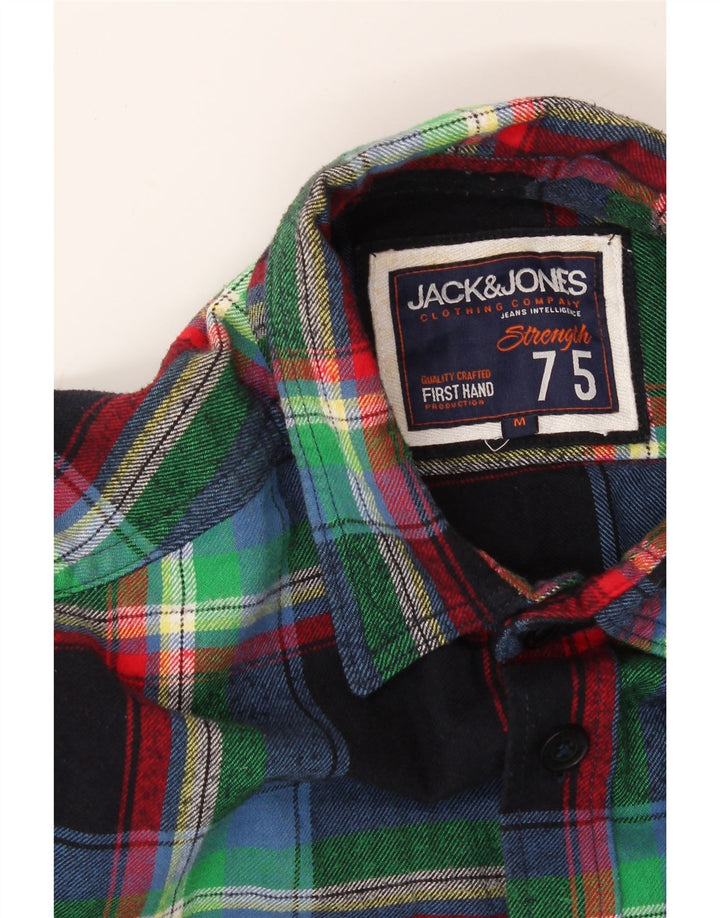 JACK & JONES Mens Flannel Shirt Medium Multicoloured Check Cotton Vintage Jack & Jones and Second-Hand Jack & Jones from Messina Hembry 