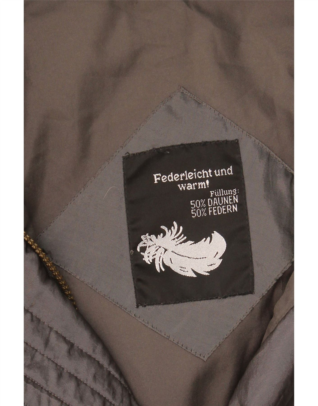 VINTAGE Womens Hooded Padded Coat UK 18 XL Grey