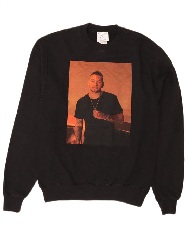 Felpa con grafica Champion Kane Brown da uomo, piccola, in cotone nero