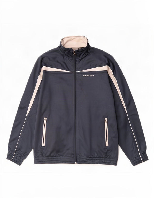Giacca da tuta da uomo Diadora UK 40 Medium Navy Blue Colourblock