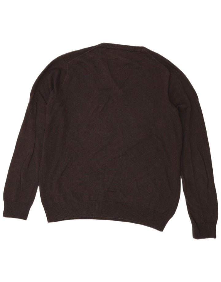 Gant Maglione da uomo con scollo a V piccolo marrone