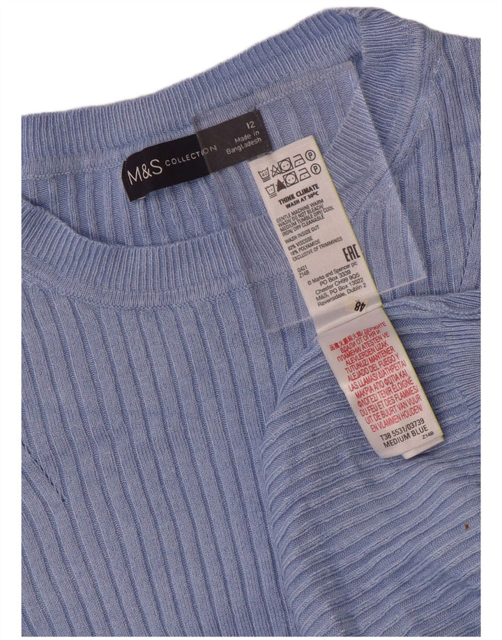Maglione maglione con scollo a barca da donna Marks & Spencer UK 12 Blu medio