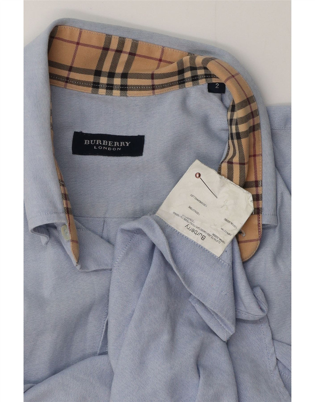 BURBERRY Camicia Uomo Blu Medio Cotone
