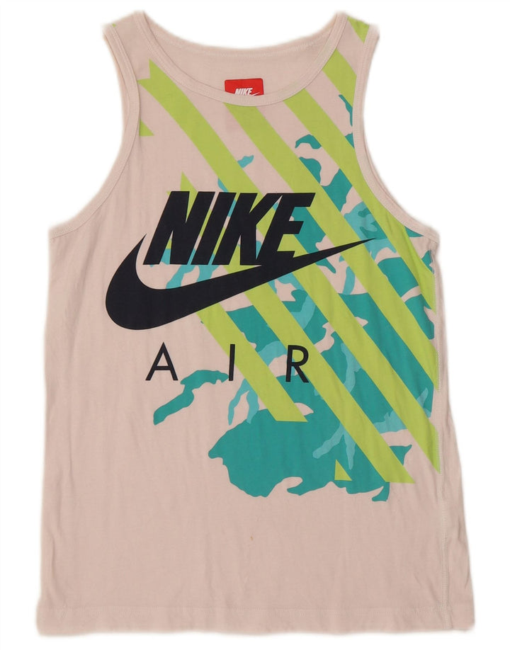 NIKE Boys Graphic Vest Top 12-13 Years Large White