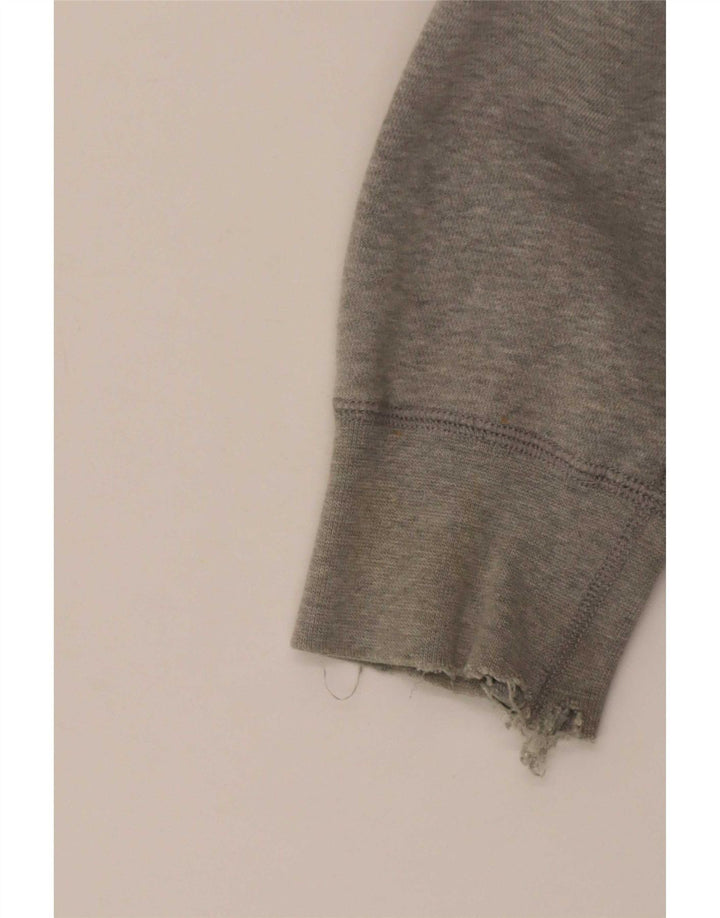 Felpa con cappuccio e zip grafica Nike da uomo, grande, in cotone grigio
