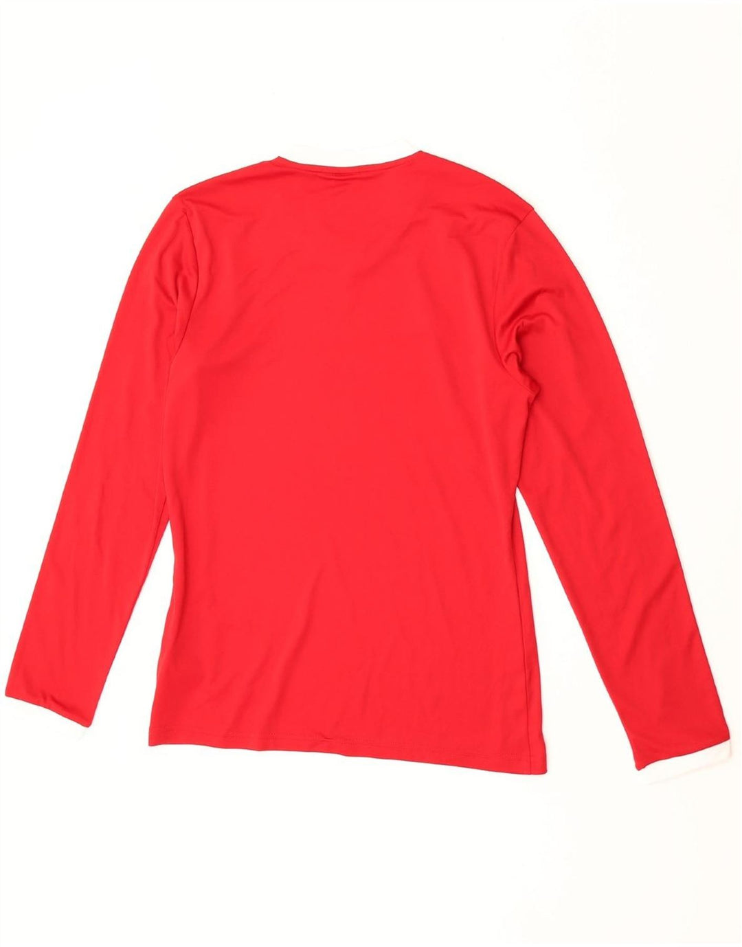 Top ADIDAS Climalite da uomo a manica lunga piccolo poliestere rosso