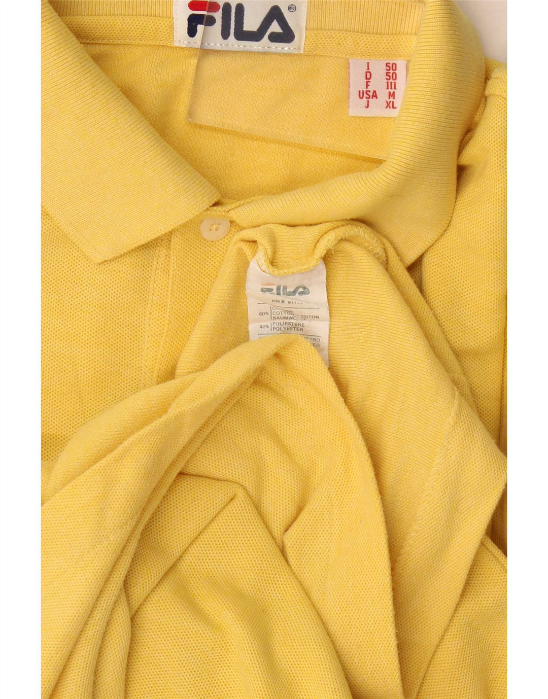 Polo Uomo Fila IT 50 Cotone Giallo Medio