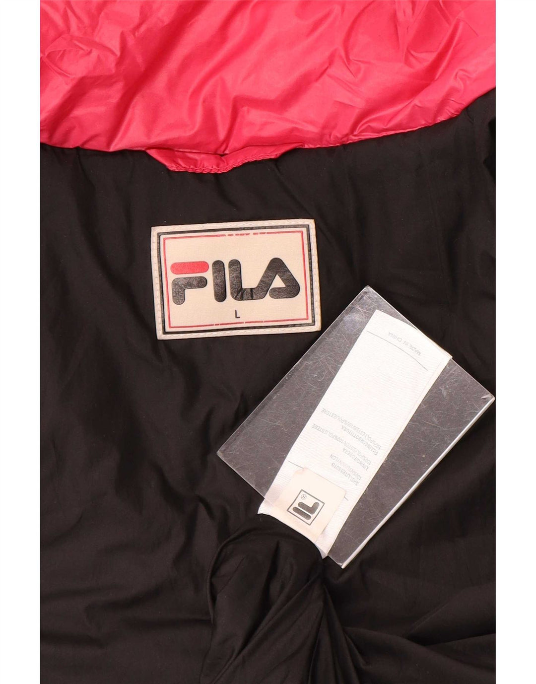 Giacca imbottita da donna Fila UK 16 grande poliestere colorblock multicolore
