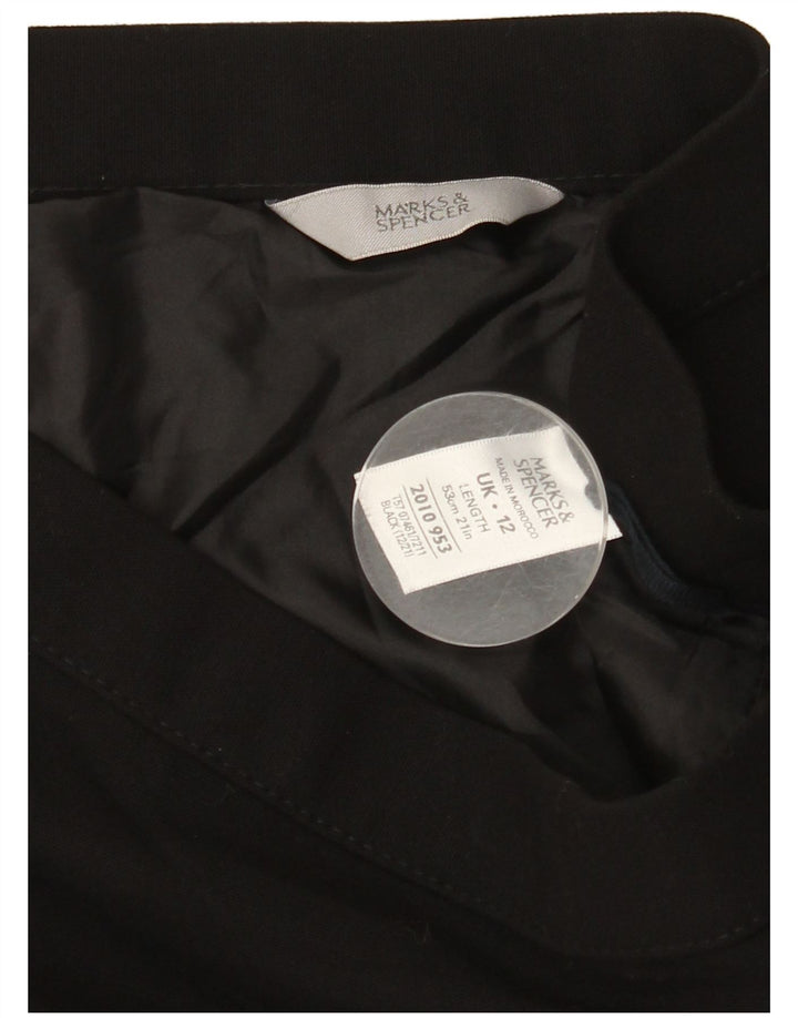 MARKS & SPENCER Womens Straight Skirt UK 12 Medium W30  Black Polyester