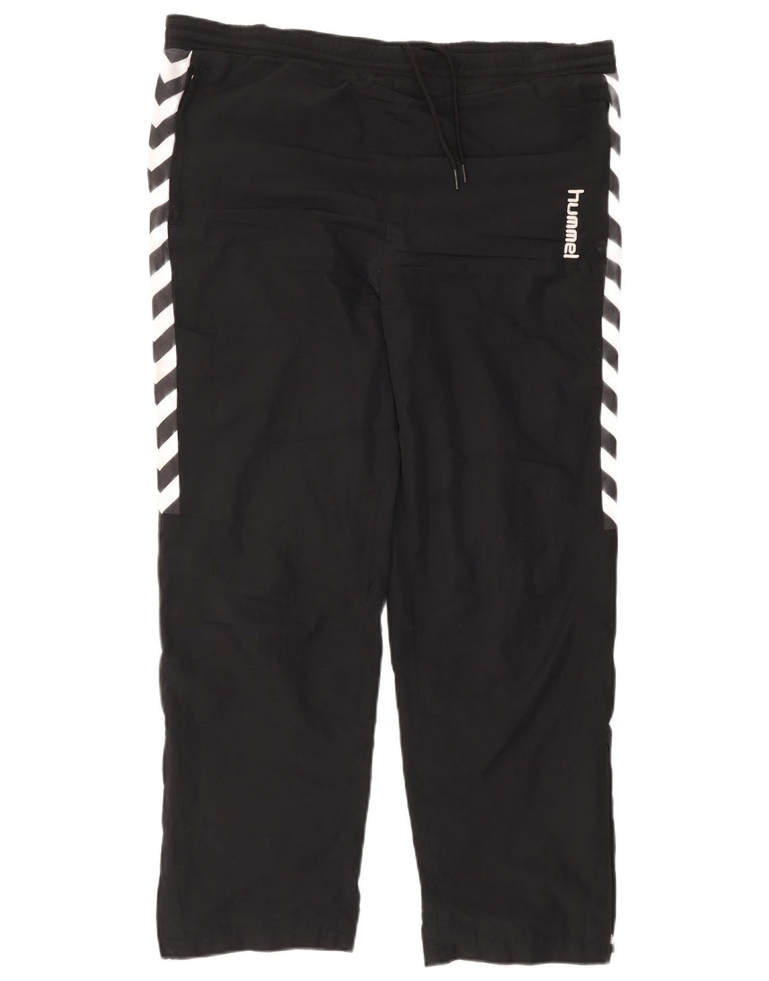 Pantaloni da tuta con grafica Hummel da uomo, grandi, in poliestere color block nero