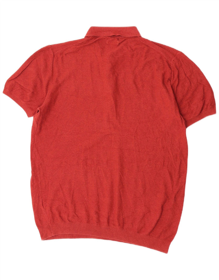 Polo da uomo Massimo Dutti XL in cotone rosso