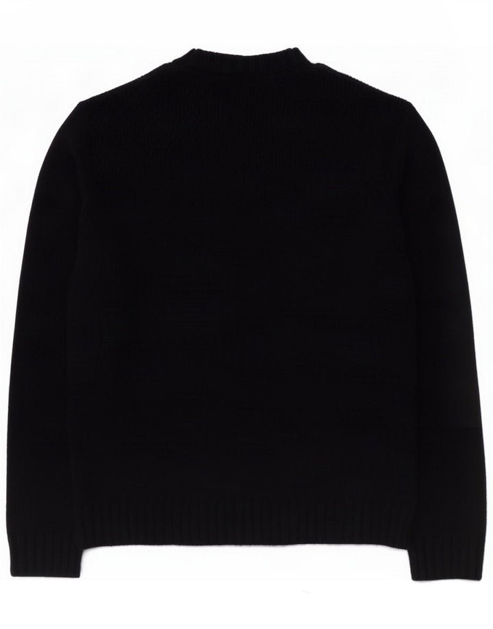 Fat Face Maglione da uomo con scollo a barca grande in lana blu navy