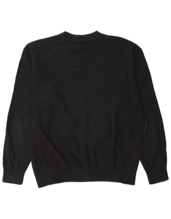 Maglione maglione girocollo da uomo Zara in cotone nero medio