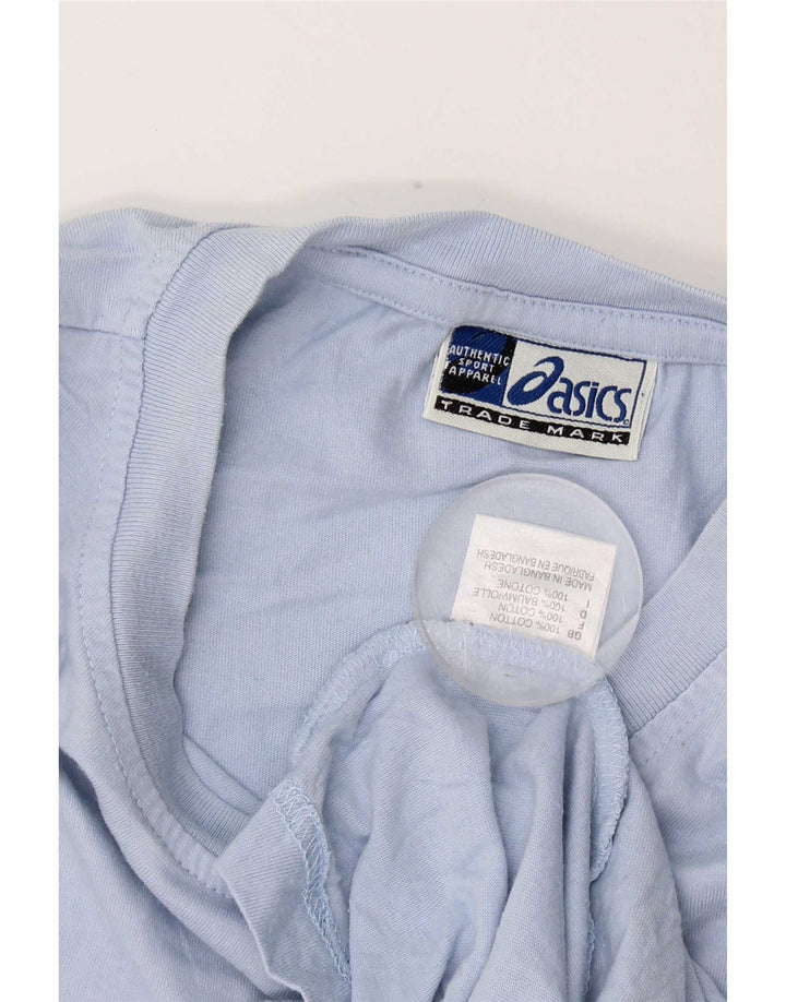 T-shirt da uomo Asics Top XL in cotone a righe blu