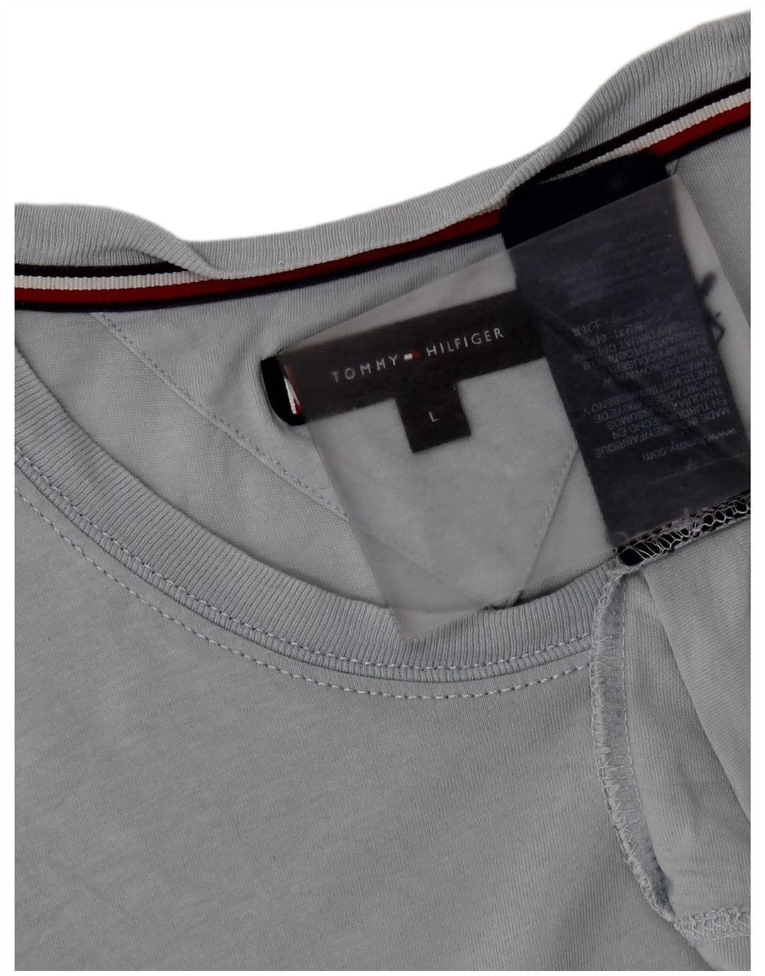 T-shirt da uomo Tommy Hilfiger Top grande in cotone blu